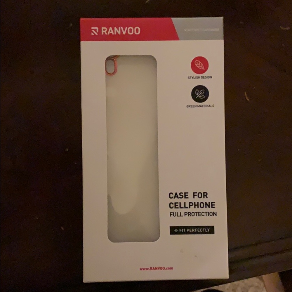 Clear and red iPhone XR case
